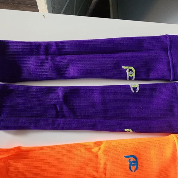 EUC Pro Compression Calf Sleeves, Purple & Orange 2 Pack - Picture 6 of 7